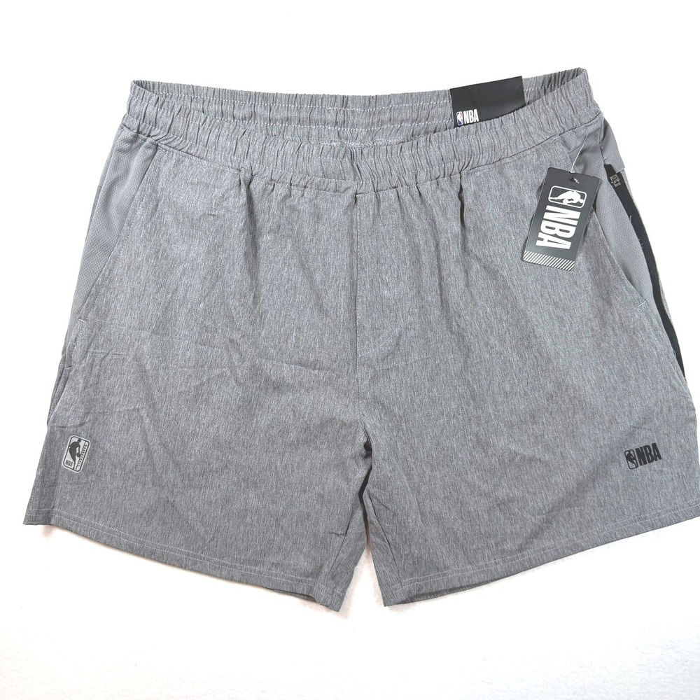 NBA Trainer Shorts Mens XL Heather Gray Athletic Gym Basketball ZSME751S NEW
